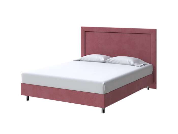 Кровать London Boxspring Standart 180х200 бордового цвета (велюр)