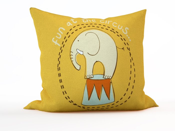 Дизайнерская подушка: Цирковой слон