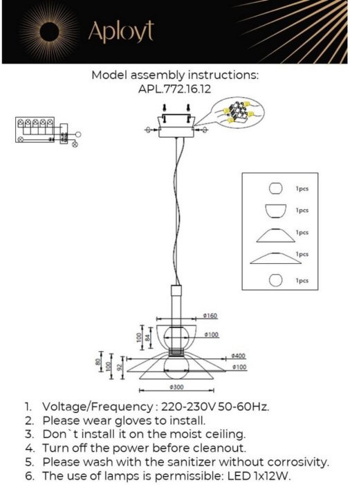 Подвесной светильник LED Aployt Daga APL.772.16.12 (плафоны шарики) - купить Подвесные светильники по цене 31650 Подвесной светильник LED Aployt Daga APL.772.16.12 (плафоны шарики) - купить Подвесные светильники по цене 31650