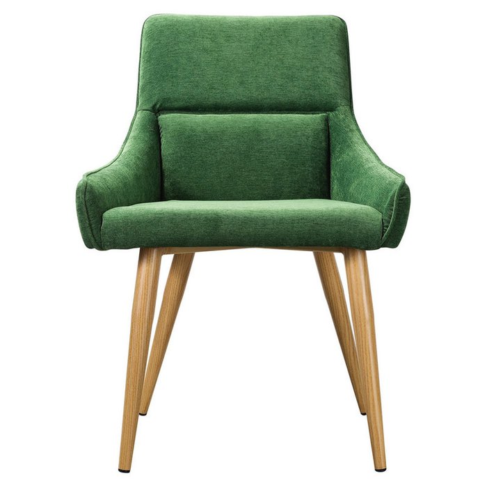 Кресло Jean Грин Натур с обивкой из зеленой рогожки - купить Обеденные стулья по цене 8900.0