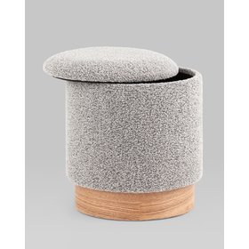 Пуф с ящиком Холли XS серого цвета - купить Пуфы по цене 5490.0
