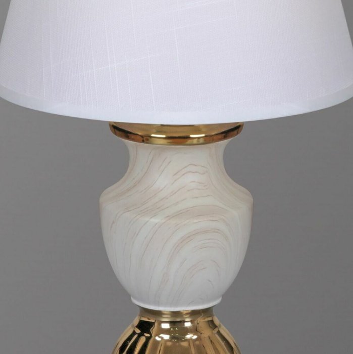 Настольная лампа 30195-0.7-01 (ткань, цвет белый) - лучшие Настольные лампы в INMYROOM