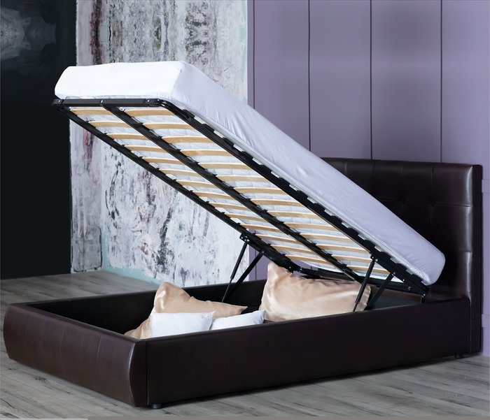 Кровать Селеста 120х200 с подъемным механизмом цвета венге - купить Кровати для спальни по цене 19990.0