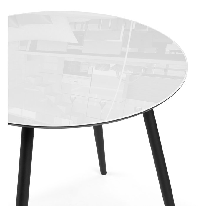 Стол обеденный Абилин 90 с белой столешницей - лучшие Обеденные столы в INMYROOM