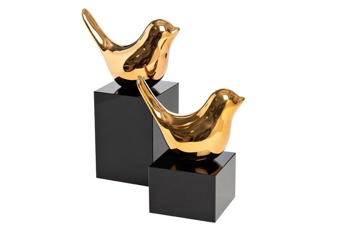 Статуэтка Птичка золотая на подставке  - купить Фигуры и статуэтки по цене 3960.0
