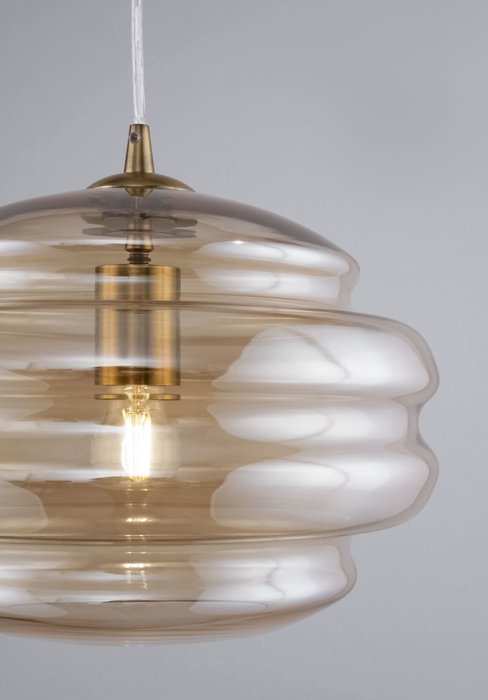 Подвесной светильник Ruche янтарного цвета - купить Подвесные светильники по цене 8670.0