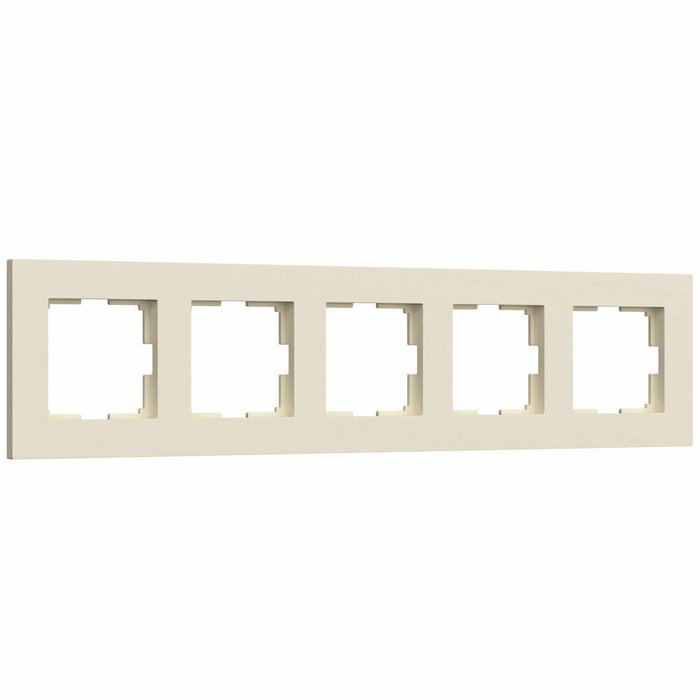 Рамка на 5 постов Slab (айвори софт) W0052962 Slab айвори софт Рамка на 5 постов Slab (айвори софт) W0052962 Slab айвори софт