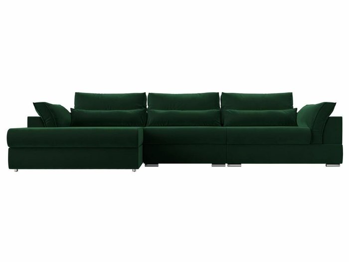 Угловой диван-кровать Пекин Long зеленого цвета угол левый - купить Угловые диваны по цене 112999.0