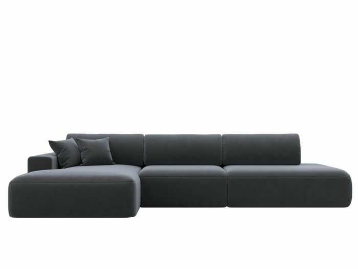 Угловой диван-кровать Лига 036 Модерн Лонг темно-серого цвета левый угол - купить Угловые диваны по цене 112999.0