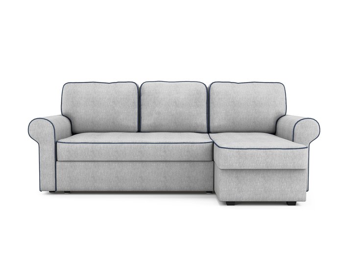 Угловой диван-кровать Tulon правый светло-серого цвета