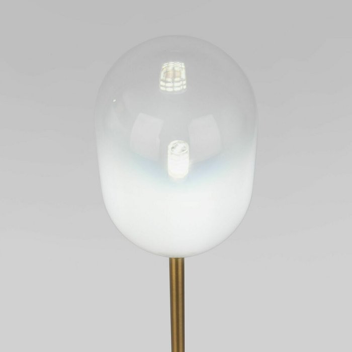 Настольный светильник со стеклянным плафоном 01161/1 латунь Loona - лучшие Настольные лампы в INMYROOM
