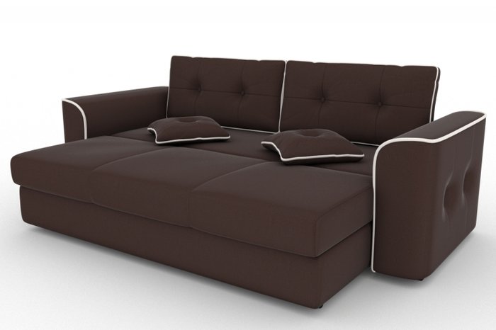 Прямой диван-кровать Narvik коричневого цвета - купить Прямые диваны по цене 16000.0
