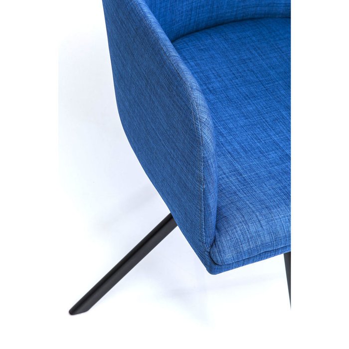 Стул с подлокотниками Palm Springs синего цвета - лучшие Обеденные стулья в INMYROOM