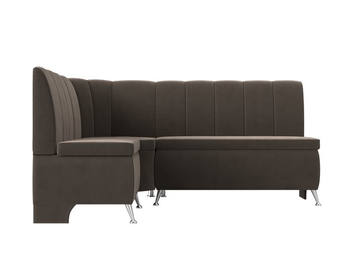 Кухонный угловой диван Кантри коричневого цвета левый угол - купить Угловые диваны по цене 37999.0