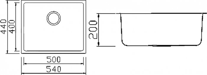 Мойка кухонная прямоугольная Seaman Eco Roma 54х44 см брашированная - купить Кухонные мойки по цене 16147.0