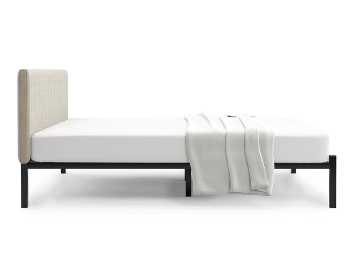 Кровать Лофт Mellisa Steccato 160х200 бежевого цвета без подъемного механизма - лучшие Кровати для спальни в INMYROOM