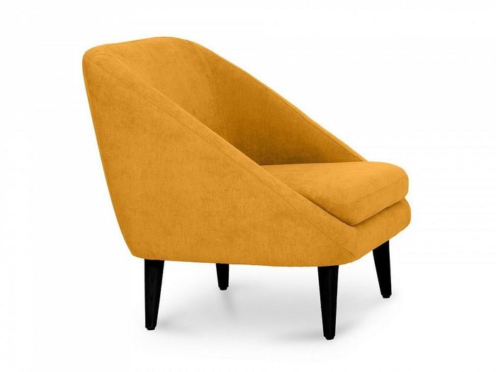 Кресло Corsica желтого цвета с черными ножками  - лучшие Интерьерные кресла в INMYROOM