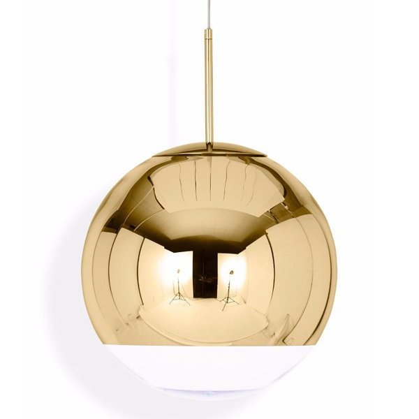 Подвесной светильник Mirror Ball D35 золотого цвета 