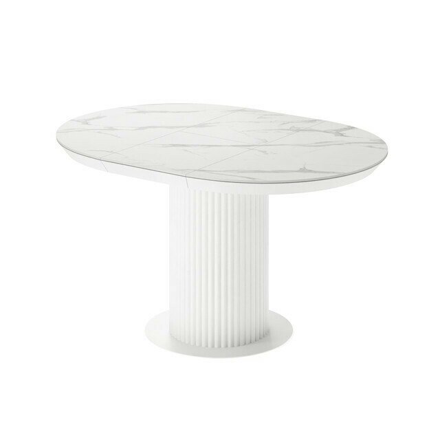 Раздвижной обеденный стол Фрах S со столешницей цвета белый мрамор - купить Обеденные столы по цене 161053.0
