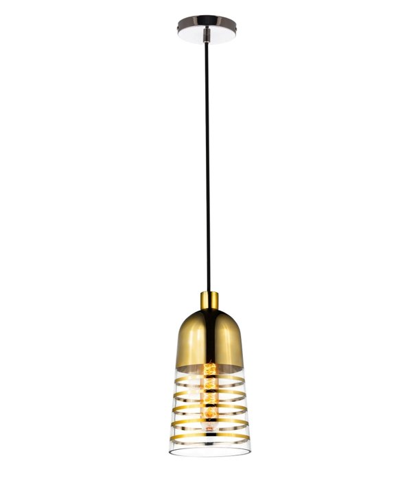 Подвесной светильник Etrica золотого цвета  - купить Подвесные светильники по цене 4250.0