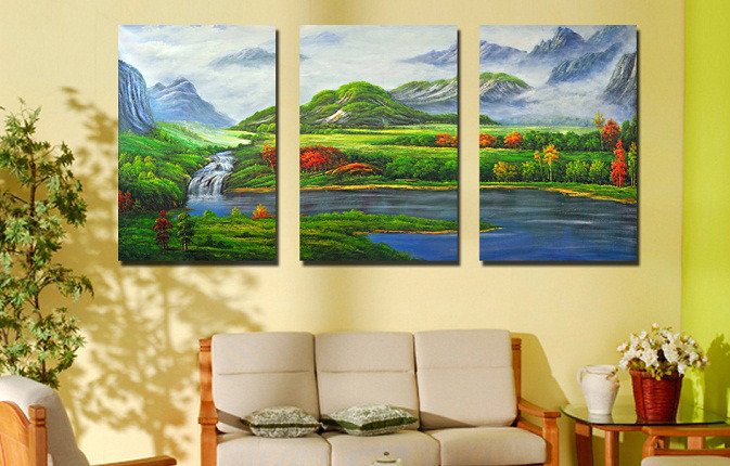 Модульная картина на холсте: Альпийский пейзаж - купить Принты по цене 4090.0