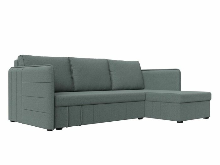 Угловой диван-кровать Слим серого цвета правый угол