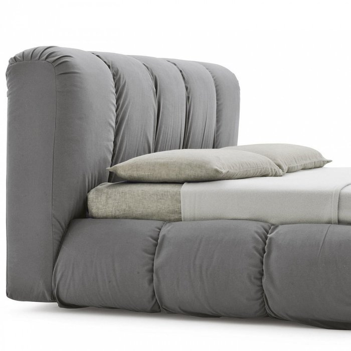 Кровать Mobili серого цвета 180х200 - купить Кровати для спальни по цене 196000.0