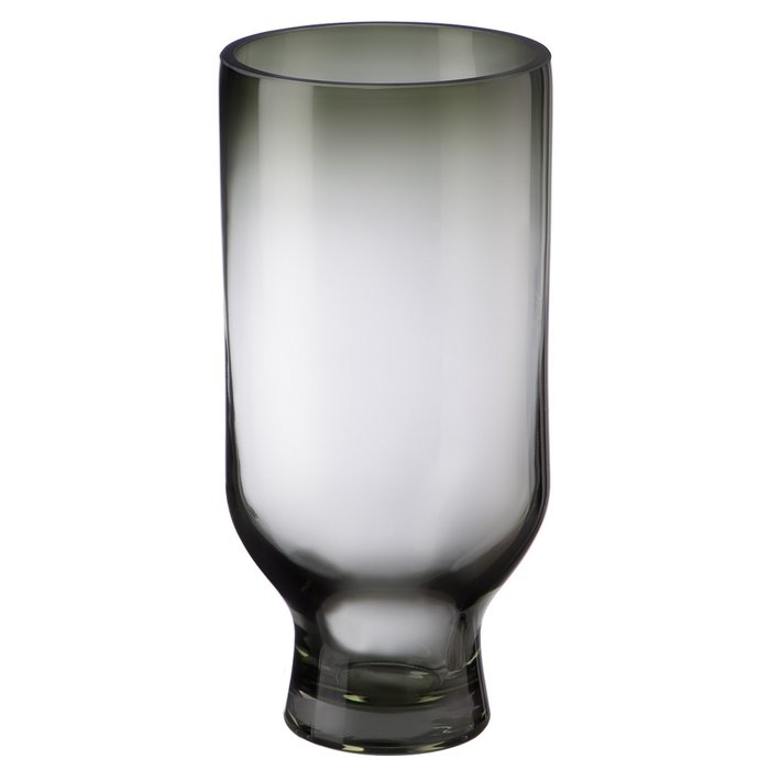 Декоративная ваза из цветного стекла серого цвета