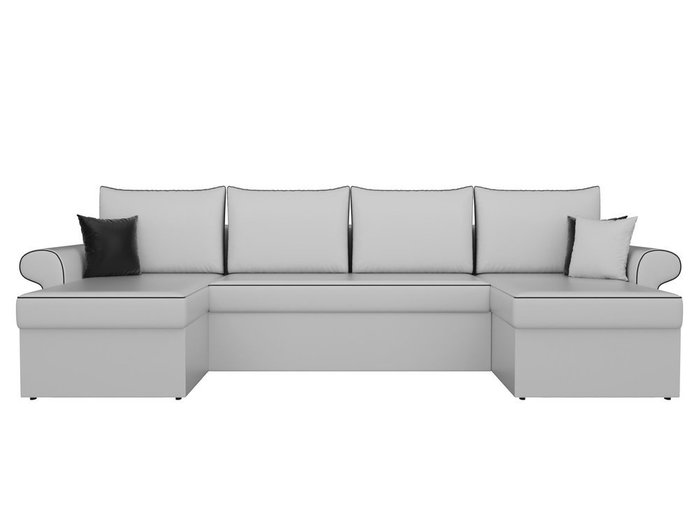 Угловой диван-кровать Милфорд белого цвета (экокожа) - купить Угловые диваны по цене 73990.0