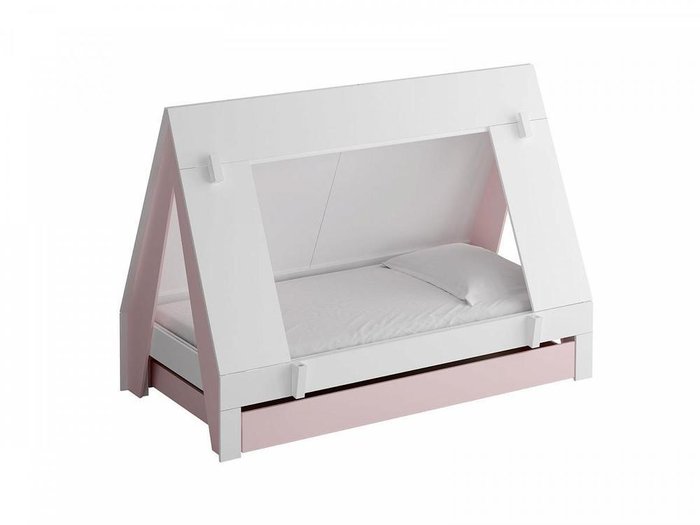 Кровать Campi с розовыми вставками - купить Одноярусные кроватки по цене 43800.0