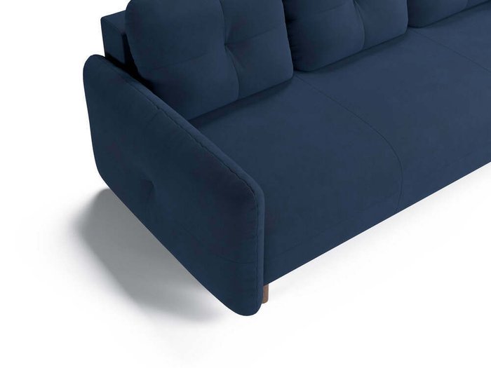 Прямой диван-кровать Anika синего цвета - лучшие Прямые диваны в INMYROOM