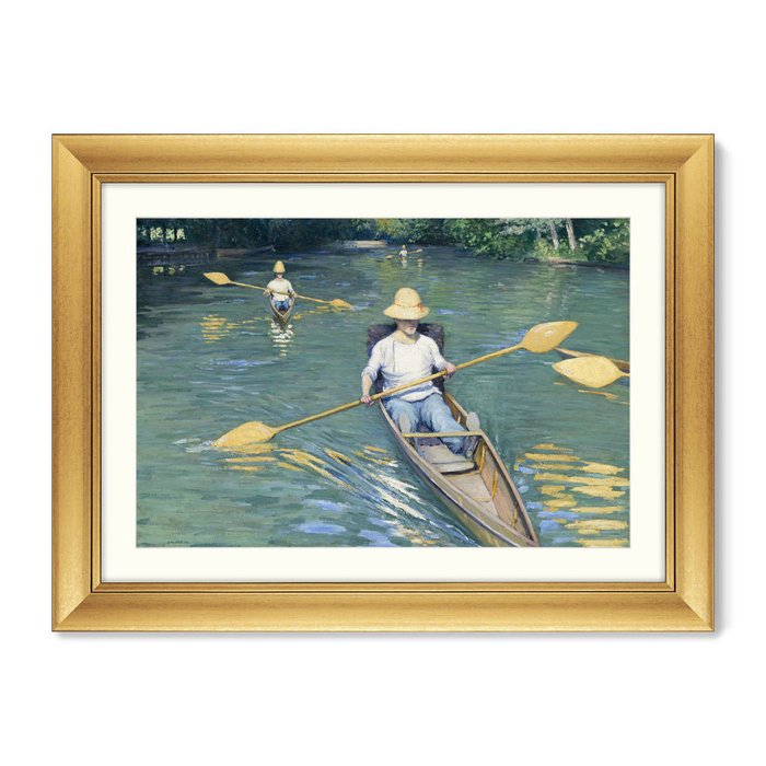 Репродукция картины в раме Skiffs on the Yerres, 1877г. - купить Картины по цене 16299.0