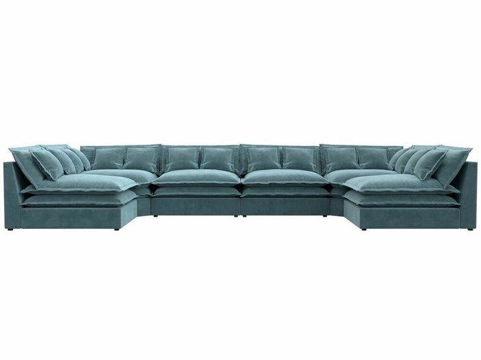 Угловой диван Лига 040 бирюзового цвета  - купить Угловые диваны по цене 141999.0