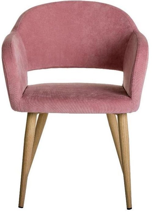Стул Oscar розового цвета с бежевыми ножками - лучшие Обеденные стулья в INMYROOM