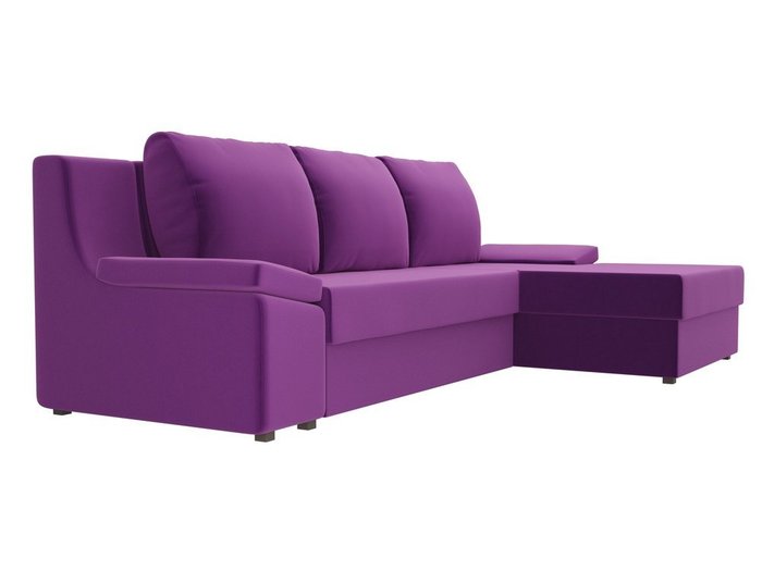 Угловой диван-кровать Челси фиолетового цвета - лучшие Угловые диваны в INMYROOM