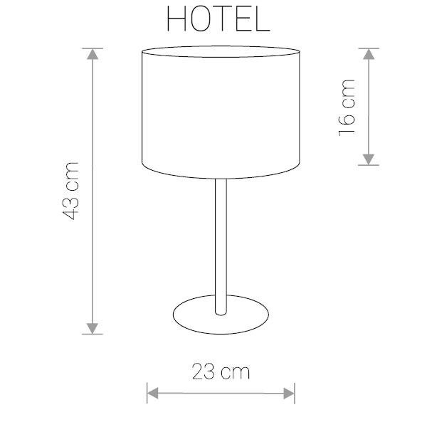 Настольная лампа Hotel с серым абажуром  - купить Настольные лампы по цене 11420.0
