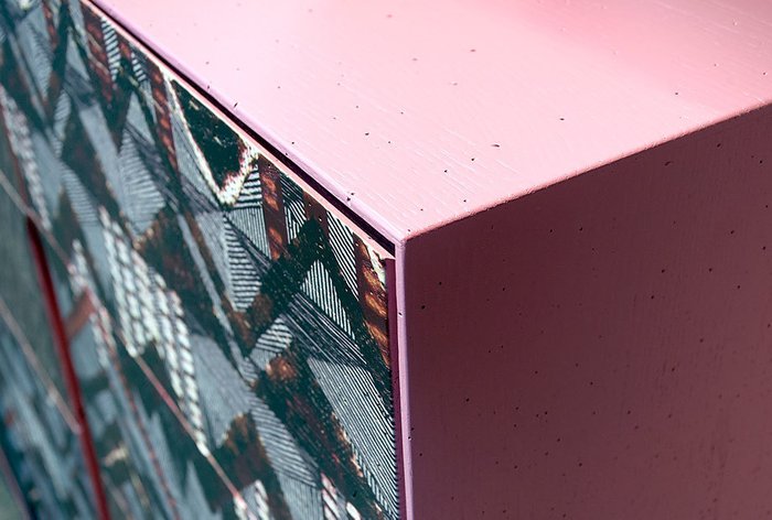 Тумба прикроватная Extera коричнево-розового цвета - купить Комоды по цене 75184.0
