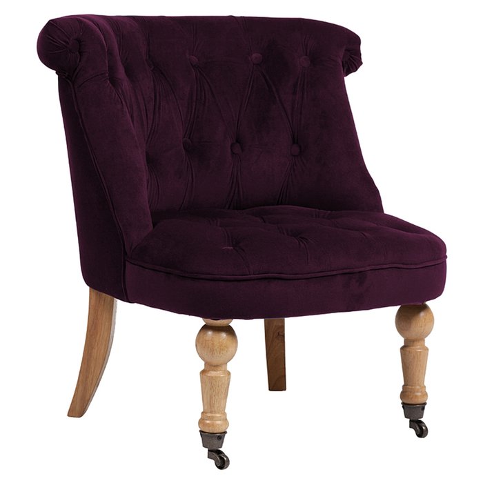 Кресло Amelie French Country Chair Лилового цвета - лучшие Интерьерные кресла в INMYROOM