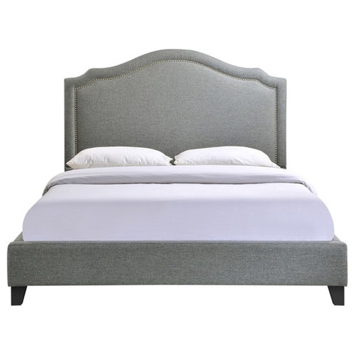 Кровать Cassis Upholstered серого цвета 160х200