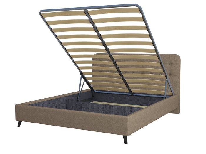 Кровать Kipso 160х200 темно-бежевого цвета с подъемным механизмом - купить Кровати для спальни по цене 29669.0