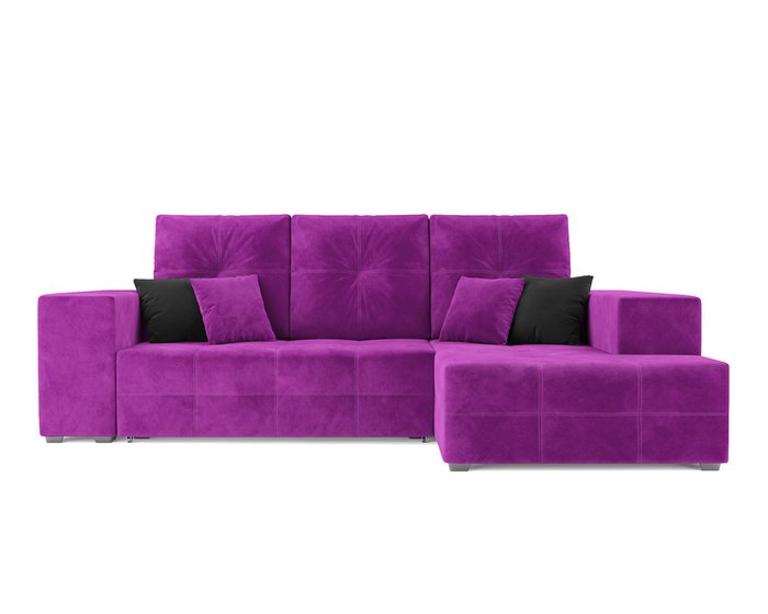 Угловой диван-кровать Монреаль фиолетового цвета правый угол - купить Угловые диваны по цене 38690.0