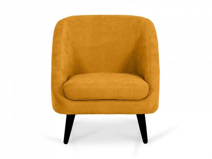 Кресло Corsica желтого цвета с черными ножками 