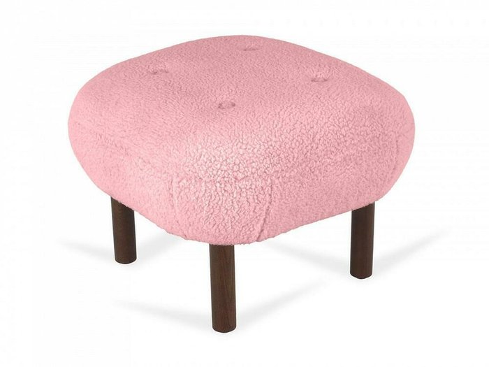 Пуф Lounge Wood розового цвета