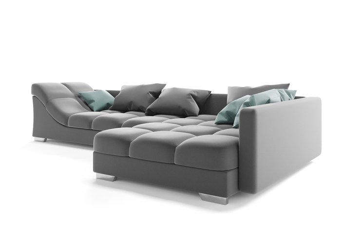Угловой диван Аморро серого цвета - купить Угловые диваны по цене 89700.0