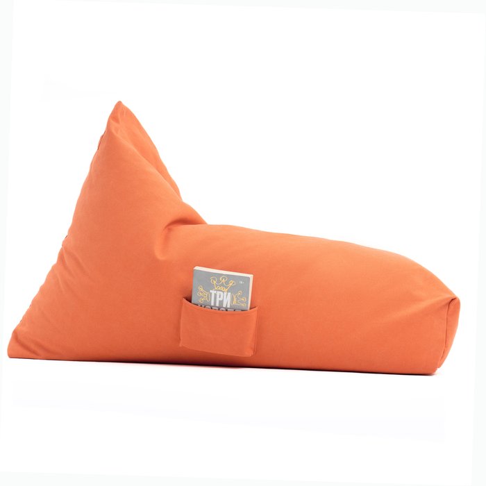 Кресло-мешок XL из натурального хлопка оранжевого цвета - купить Бескаркасная мебель по цене 18000.0