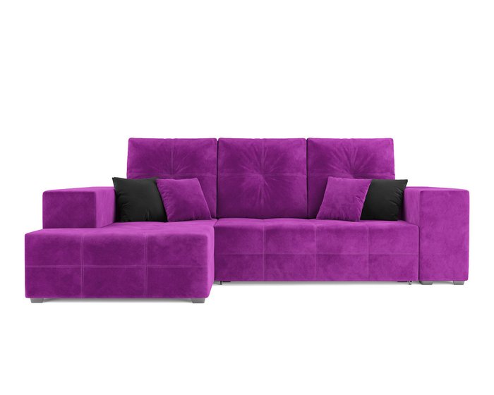 Угловой диван-кровать Монреаль фиолетового цвета левый угол - купить Угловые диваны по цене 38690.0