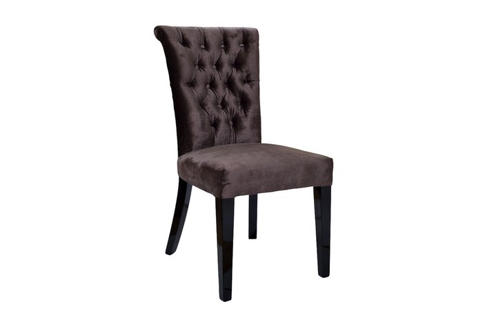 Стул с мягкой обивкой коричневого цвета - купить Обеденные стулья по цене 23600.0