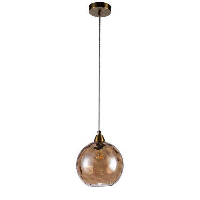Подвесной светильник Memoria с плафоном коричневого цвета - купить Подвесные светильники по цене 7000.0