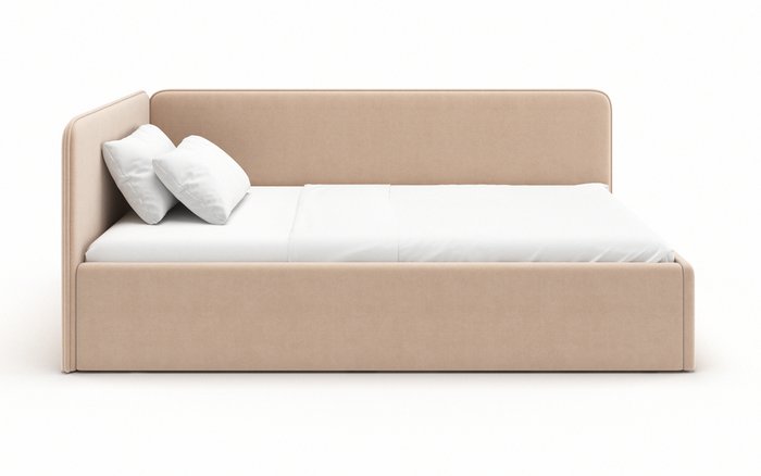 Кровать-диван Leonardo 70х160 цвета латте с двумя ящиками - купить Одноярусные кроватки по цене 16330.0