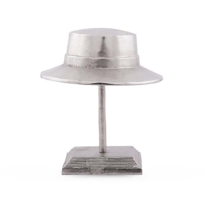 Декор Шляпа из металла стального оттенка